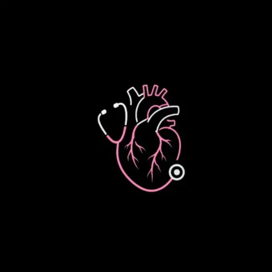Pink anatomical heart with a stethoscope representing primary care